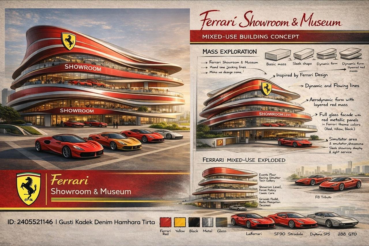 MIXED USE BUILDING SHOWROOM FERRARI