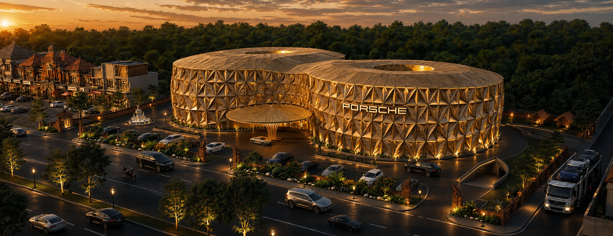 RENDERING SHOWROOM PORSCHE